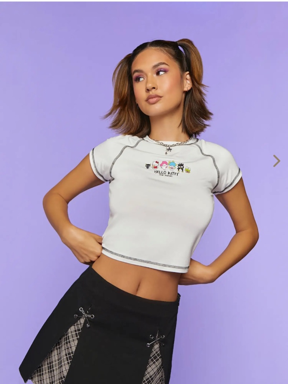 Forever 21 White Hello Kitty & Friends Graphic Tee